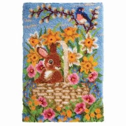 Herrschners Bunny & Blooms Latch Hook Kit