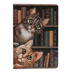 Crystal Art Cats In The Library Notebook Diamond Painting