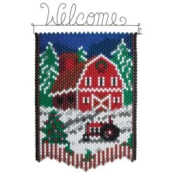 Herrschners Winter Country Barn Pony Bead Kit