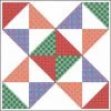 Herrschners Prairie Star Quilt Blocks Stamped Cross-Stitch