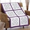 Herrschners Grape Arbor Quilt Blocks Stamped Cross-Stitch