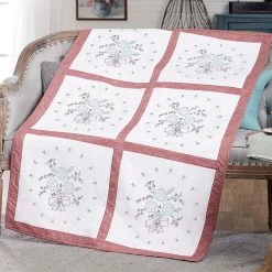 Herrschners Felicity Quilt Blocks Stamped Embroidery