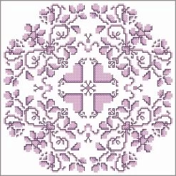 Herrschners Violet Dreams Quilt Blocks Stamped Cross-Stitch