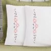 Herrschners Marlena Pillowcase Pair Stamped Embroidery