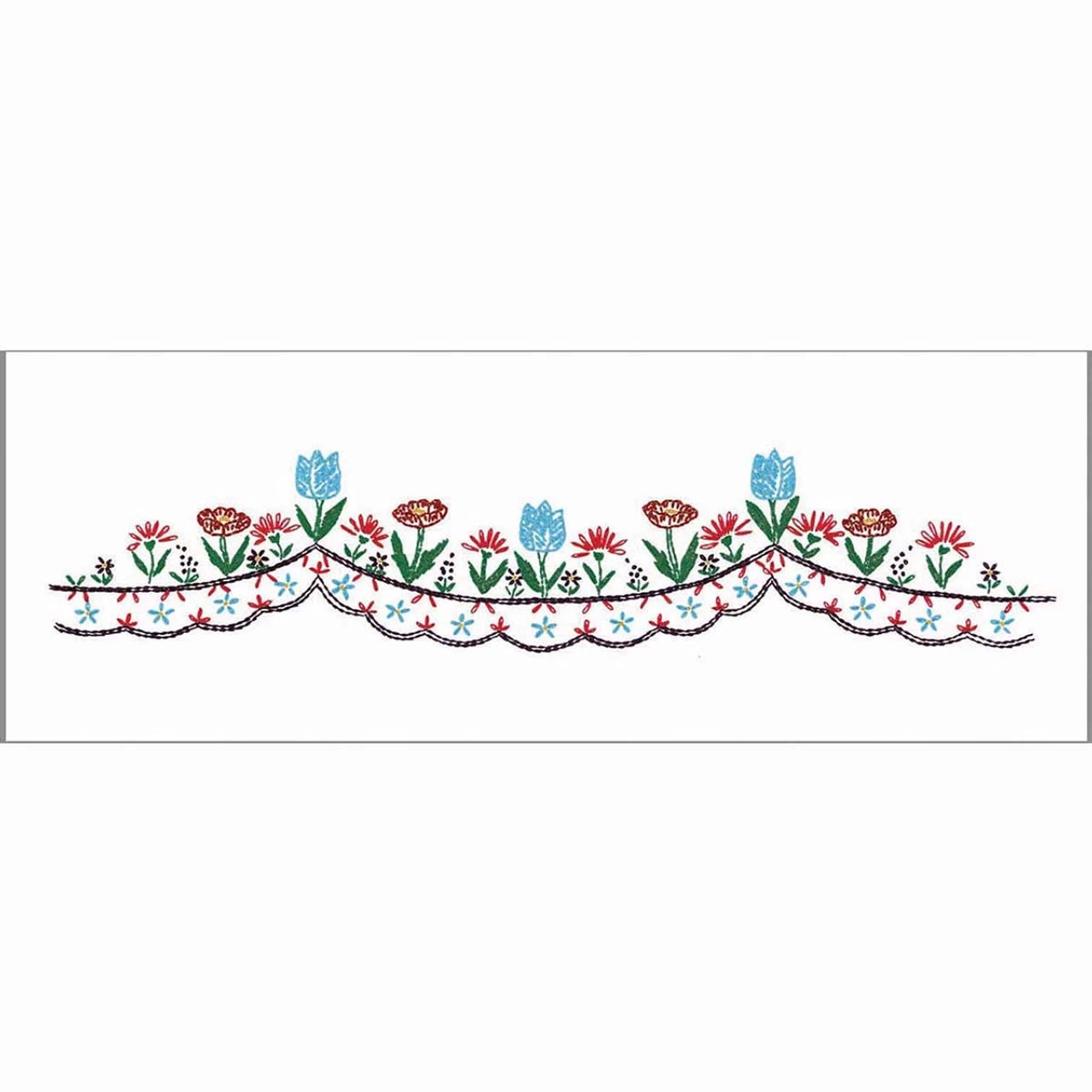 Herrschners Adela Pillowcase Pair Stamped Embroidery 2 Herrschners Adela Pillowcase Pair Stamped Embroidery - Image 2