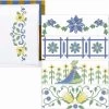 Herrschners Yellow & Blue Beauties Pillowcases Stamped Cross-Stitch