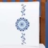 Herrschners Blue Delft Pillowcase Pair Stamped Cross-Stitch