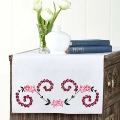 Herrschners Tamara Dresser Scarf Stamped Embroidery