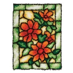 Sundance Stained Glass Bouquet Latch Hook Kit