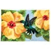 Herrschners Hummingbird & Hibiscus Latch Hook Kit