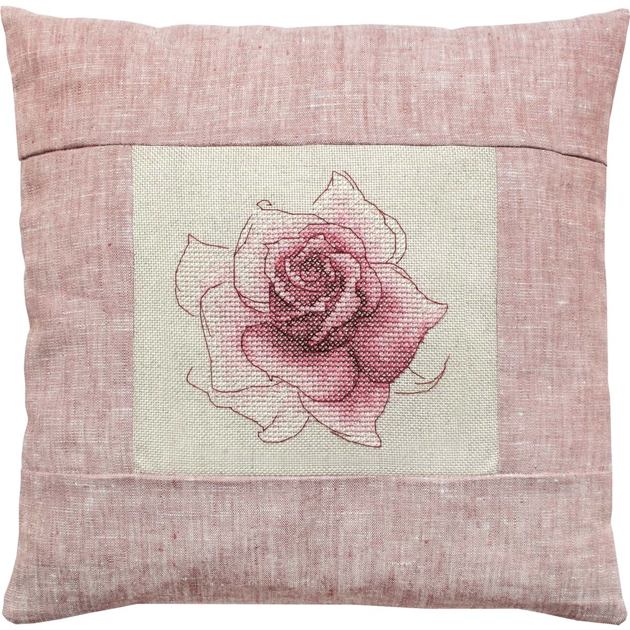 Luca-S Rose Pillow Cover Counted Cross-Stitch Kit 1 Luca-S Rose Pillow Cover Counted Cross-Stitch Kit