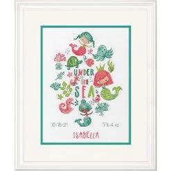 Dimensions Under The Sea Birth Record Counted Cross-Stitch Kit