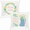 Herrschners Flower Child & Live Wild Pillow Cover Set Counted Cross-Stitch