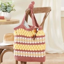 Herrschners Sampler Striped Tote Crochet Kit
