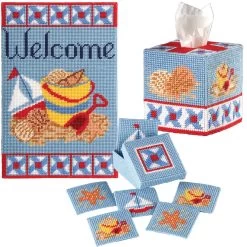 Herrschners Summer Welcome Set Plastic Canvas