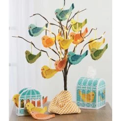 Herrschners Colorful Birds & Birdcage Set Plastic Canvas