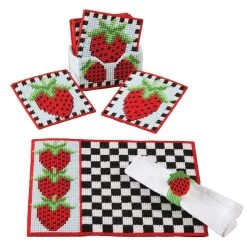 Herrschners Strawberry Patch Set Plastic Canvas