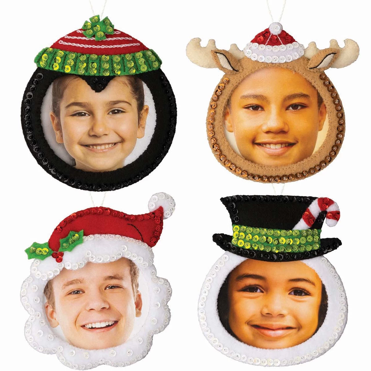 Bucilla Holiday Dress Up Felt & Sequin Kit 1 Bucilla Holiday Dress Up Felt & Sequin Kit