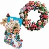 Bucilla Gingerbread Wreath & Stocking, Set Of 2 Felt & Sequin Kit