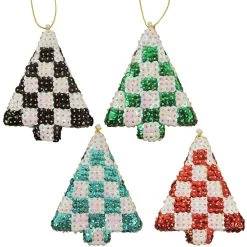 Herrschners Checkered Pines Ornament Kit