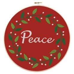 Herrschners Winter Wreaths Hoops Stamped Embroidery Kit -Knitting handicrafts 540278 3 44817.1693462907
