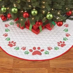 Herrschners Pet Paws Tree Skirt Stamped Cross-Stitch Kit