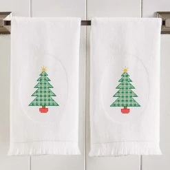 Herrschners Classic Christmas Towel Set Stamped Cross-Stitch -Knitting handicrafts 541345 3 11673.1695648614