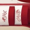 Herrschners Mr & Mrs Santa Pillowcase Pair Stamped Cross-Stitch