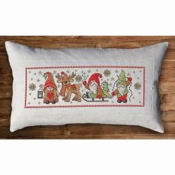 Herrschners Winter Gnome Pillow Cover Counted Cross-Stitch Kit