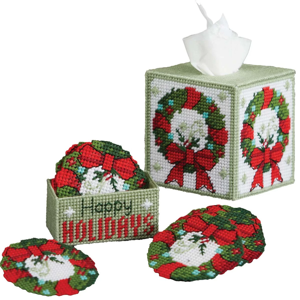Herrschners Holiday Cheer Set Plastic Canvas 1 Herrschners Holiday Cheer Set Plastic Canvas