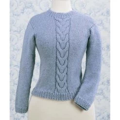Basic Cable Panel Pullover Knit Yarn Kit